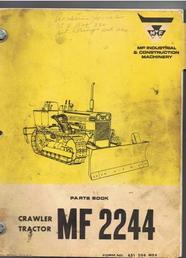 Massey Ferguson MF2244 MF 2244 crawler tractor operator's manual 