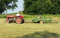 1968 John Deere 24T - Being pulled with 1963 MF35 deluxe.