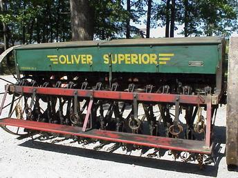 Oliver Superior Drill with Grass Box (Rear View)