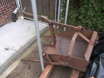  tractor shed antique tractor implements rear scoop unknown make