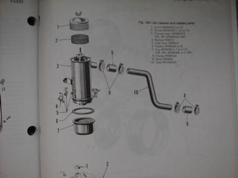 1950 Ford 8N - Air Cleaner Diagram