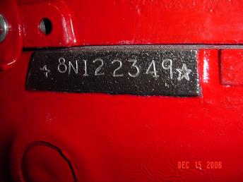 1948 Ford 8N - Serial Number Area
