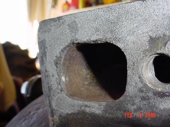 1939 Ford 9N - Repaired Exhaust Port