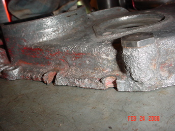 1939 Ford 9N - Early Aluminum Timing Cover Damage