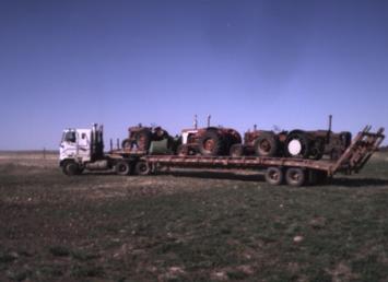 Truckload of Farmall Tractors