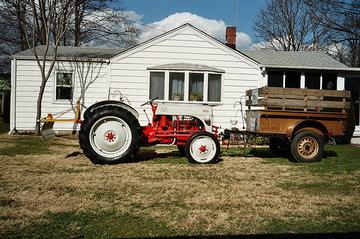 Ford 51 Ford 8N Tractor & 1946 Spen Utility Trailer