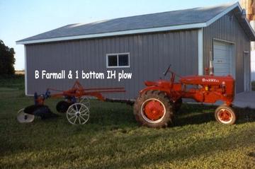 1944 Farmall B & 1 Bottom Plow