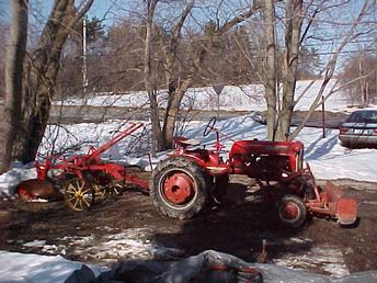 1950 Cub with plow