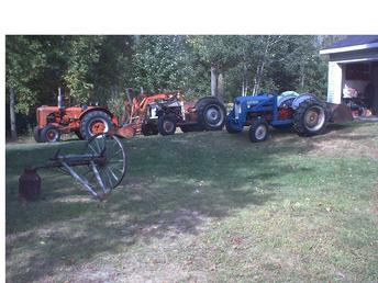 1950 Case D, 1949 Ford 8N, 1959 Ford 641