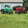 1937 Oliver --1941 Cockshutt - A matching pair. Both tractors built in the U.S.A.  but one shipped to Canada and painted red.