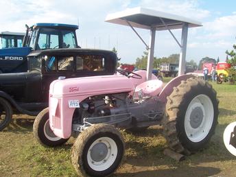 Pink 1940 9N Ford
