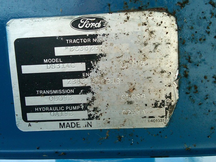 ford 4000 serial number decode