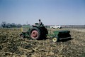 1951 Oliver 77 Row Crop W/ JD Drill - My Grandpa Ray on the 77 seeding oats  with a John Deere end wheel drill.  Old  58 Ford pickup in the background.  Photo  taken April 1963.