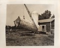 Moving A Silo #5 - These are 6 pictures from 1962 when my Uncle Jerry Orbaker had a wooden stave silo moved from his farm across the road to my Grandpa