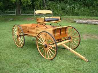 Original Ad: Wooden buggy made by Valley Carriage Works, Dollywood,TN 